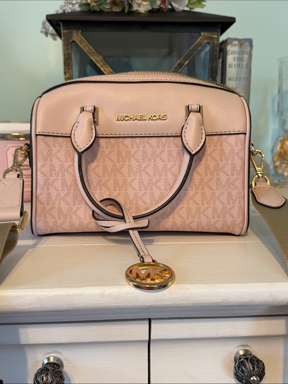 Michael Kors Blush Pink Signature Crossbody Satchel